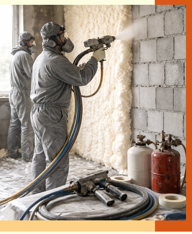 Утепление блочной стены ППУ в Щёлкове от 4421 руб./м² — ТепломастерЩлк